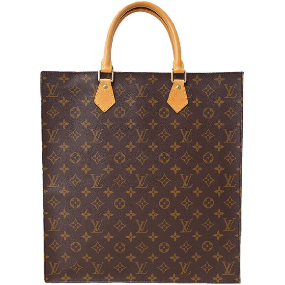 Louis Vuitton Handbags - Louis Vuitton Monogram Leather Brown Sac Plat Tote Bag